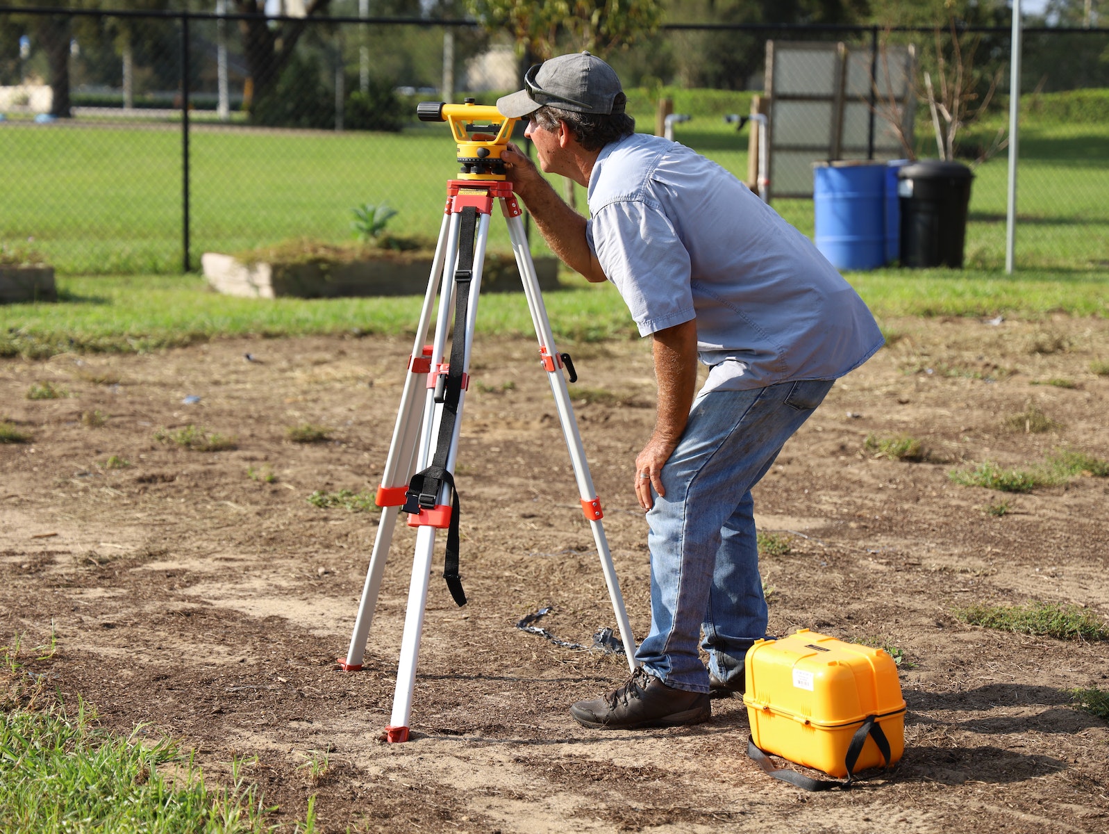 A Man Doing Land Surveying